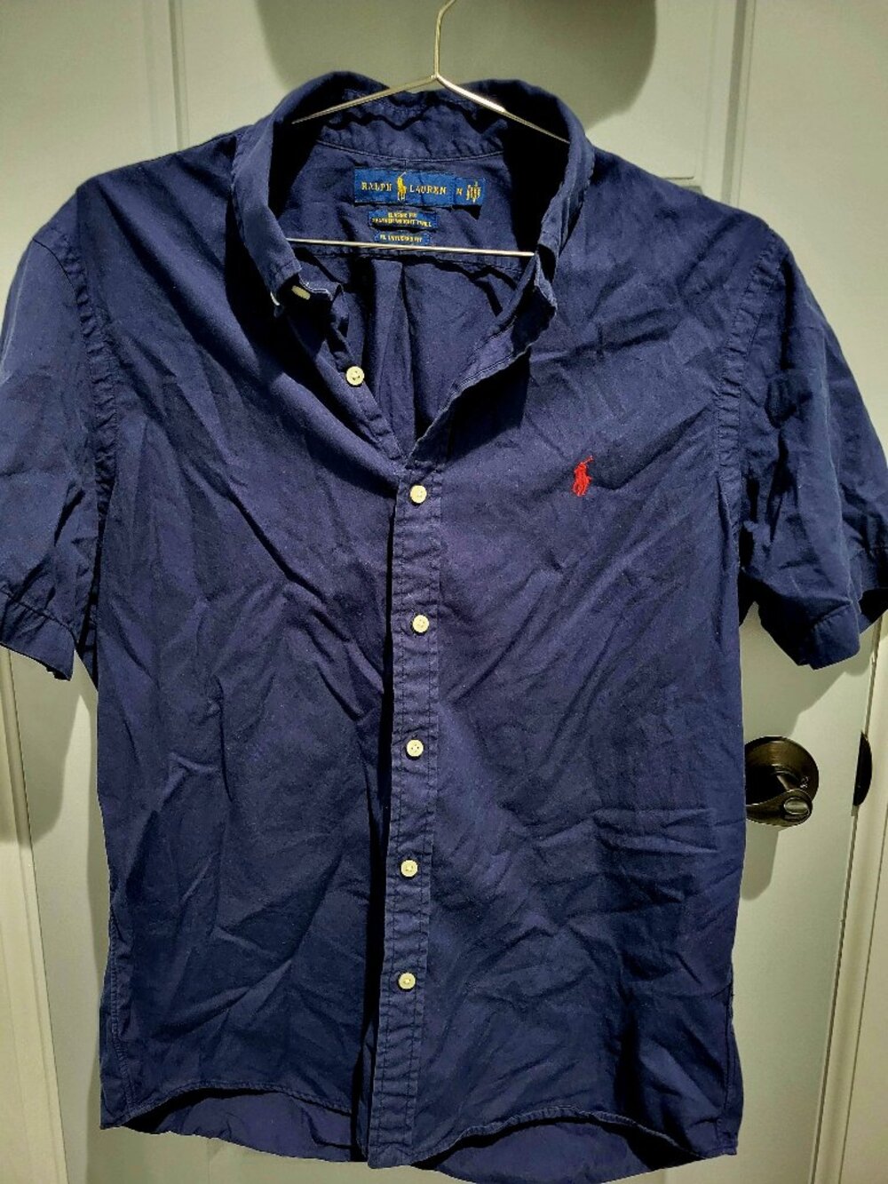 Ralpha Lauren Short Sleeve Navy Twill Shirt